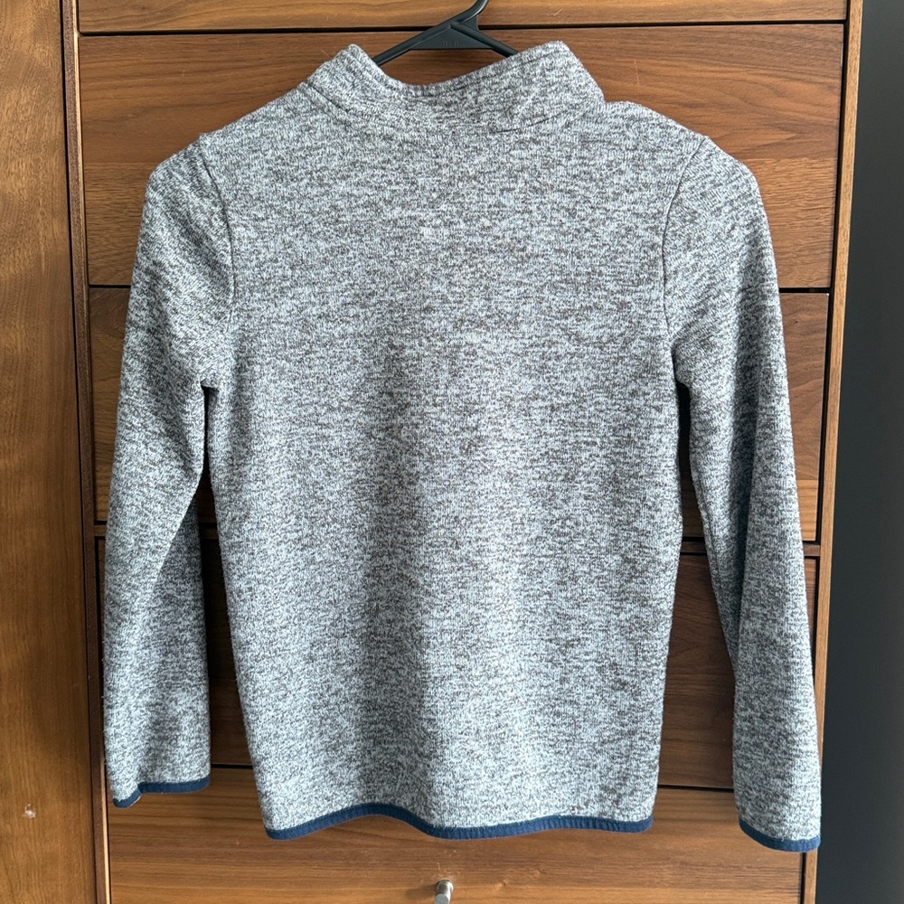 Sonoma Kids Zip-Up Sweater Size 7 Girl | Gray Blue Mountain Print - Picture 4 of 7